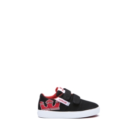 Supra Kids TODDLER STACKS II V Low Top Shoes Black/Risk Red/white | US-33329